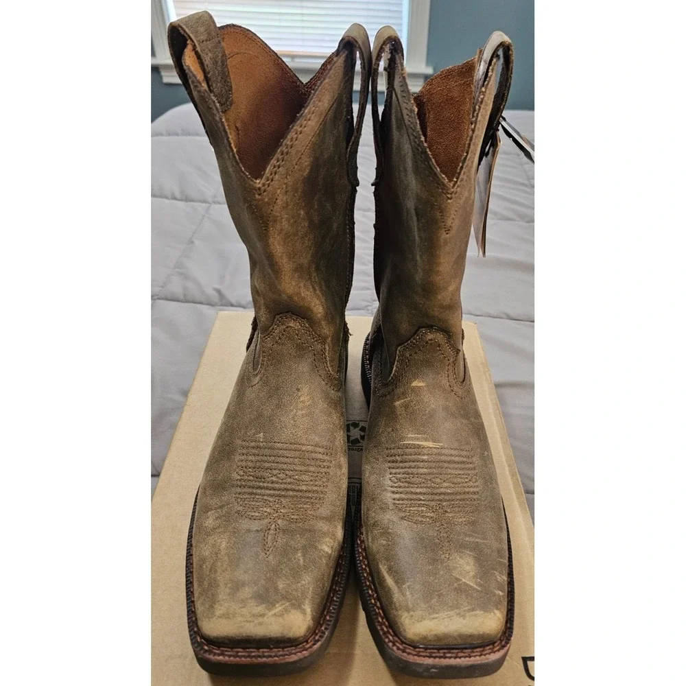 Ariat® (Men's 9 D) Activator™ Square Toe Work Boot in Brown Bomber - $200
